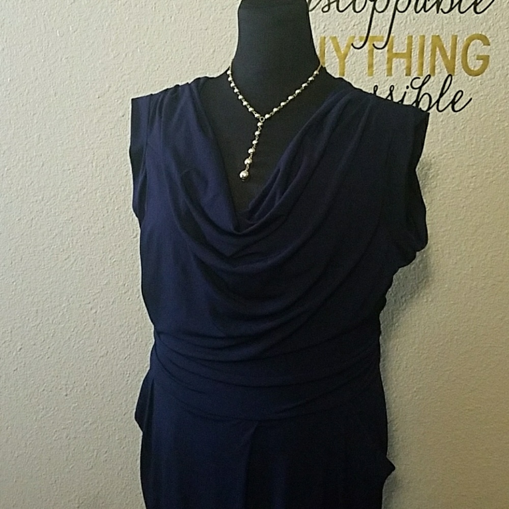 Navy Dress Jumpsuit